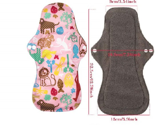 Sanitary Inner 12 inch Organic Washable Reusable 4 Layered Bamboo Charcol Insert Liner Pad Ladies/ Kids – Lifestyle – Buy ...