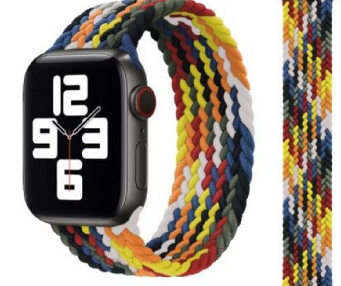 STRAP Elastic Sports Braided Solo Nylon strap Compatible For APPLE 42/44mm 45mm Series 1/2/3/4/5/6/7/8/9 SE – View 7 – Acc...