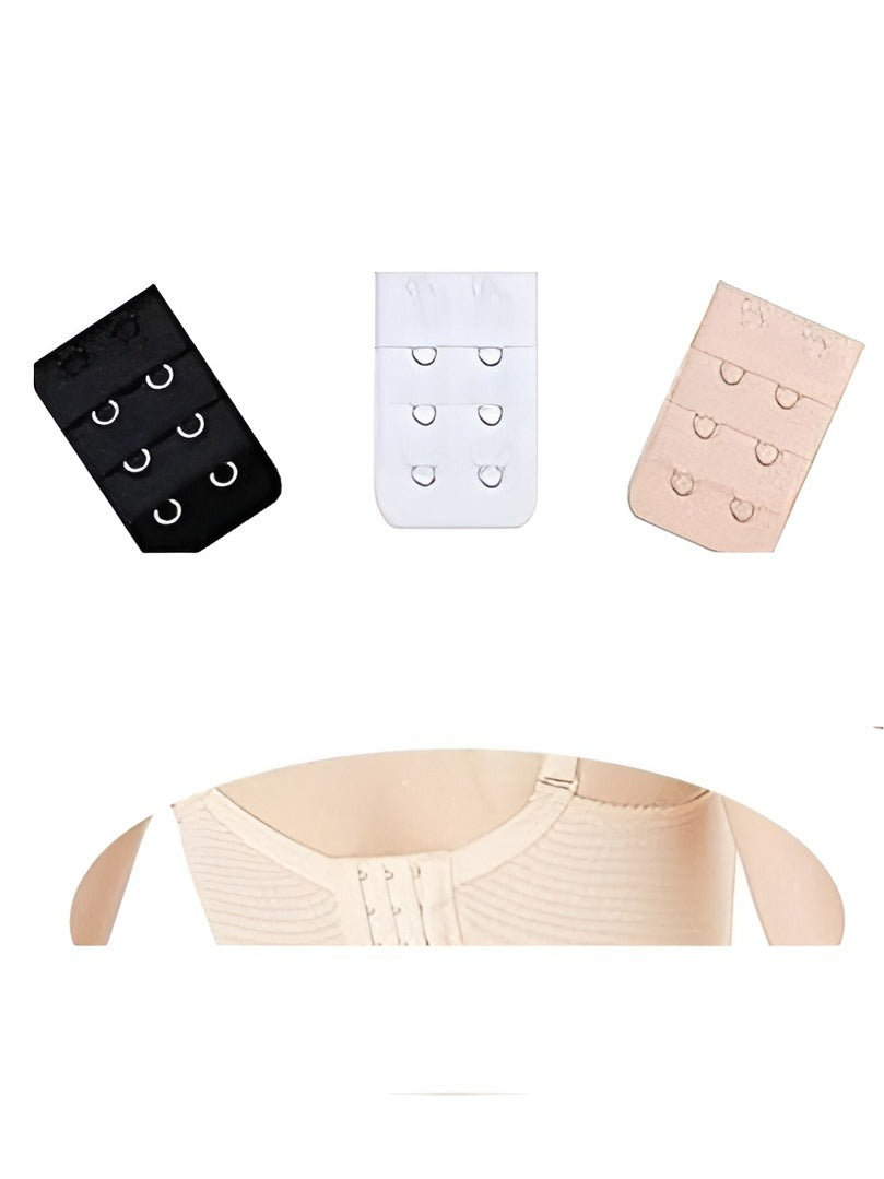 Pack of 3 Women Small Hooks Bra Extenders Comfortable Adjustable Bra Band for Braless Look 2 Hooks Bra Extenders 3 Rows Increase to Bra Band Size of Your Bras Hook Extender for Women Bras Extension Accessories – Buy bra strap online in Pakistan
