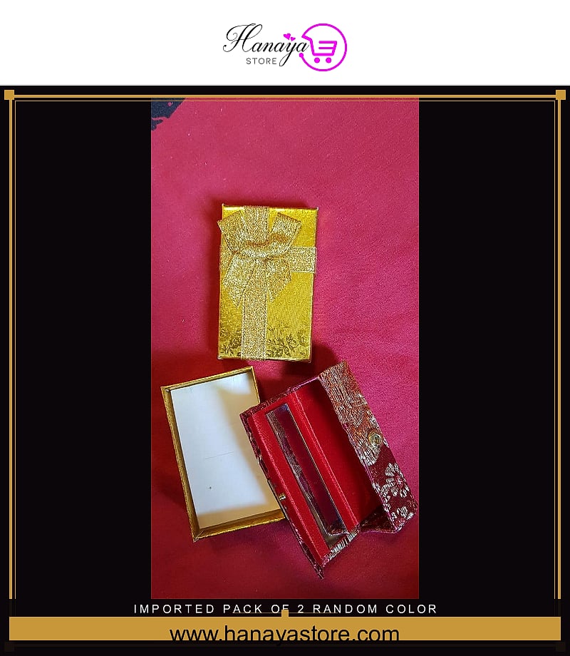Imported Pack of 2 Random Color Jewellery Set & Mirror Ring/ Lipstick Gift box