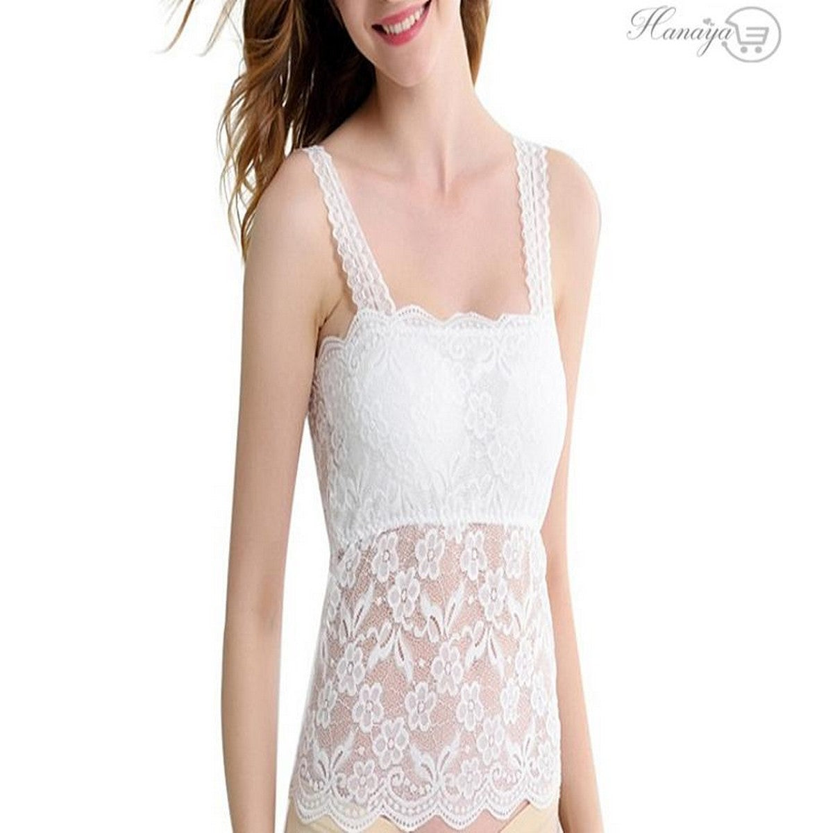 Hs Top Lace Vest Slip Inner Wear Lining Soft Cup