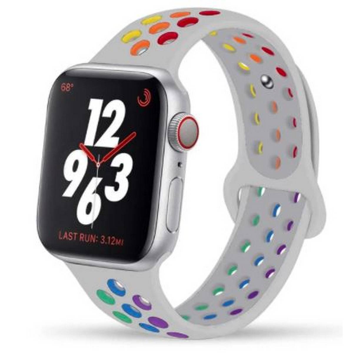 STRAP Rainbow Strap Elegant Soft Silicone Compatible For APPLE 38/40mm Series 1/2/3/4/5/6 - STRAP only – Lifestyle – Buy A...