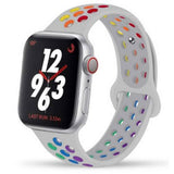 STRAP Rainbow Strap Elegant Soft Silicone Compatible For APPLE 38/40mm Series 1/2/3/4/5/6 - STRAP only – Lifestyle – Buy A...