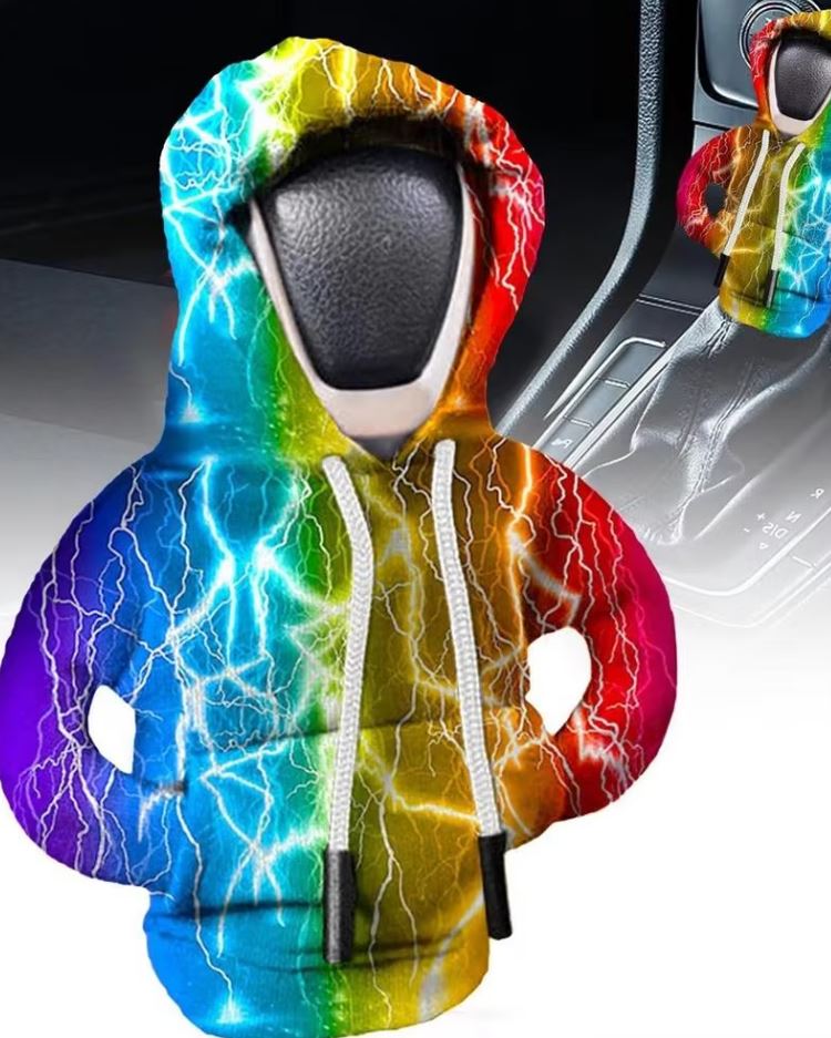 Car Gear Shift Cover Fashion Gearshift Hoodie Car Gear Gear Sweatshirt Change Lever Cover Shift Knob Cover AUTO Manual Handle – Image 3 of 7