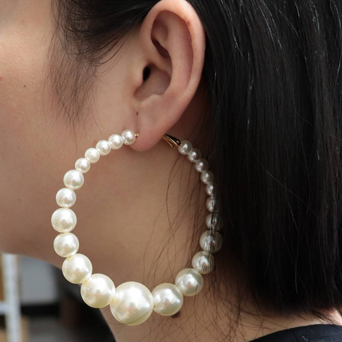 Classy Big Pearls Antique Exquisite Elegant Stylish Earring – Earrings Online in Pakistan | Hanaya
