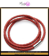 Genuine Braided Leather Bracelet Men or Women Magnetic Clasps – bracelet Online in Pakistan | Hanaya