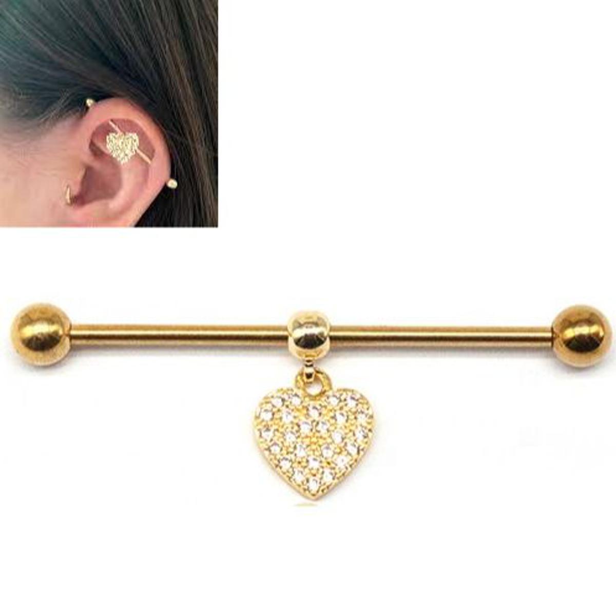 High Quality Steel 38mm Ear Plug 16G 1.2mm Barbell Piercing Industrial Cartilage Ear Jewelry – Earrings Online in Pakistan...