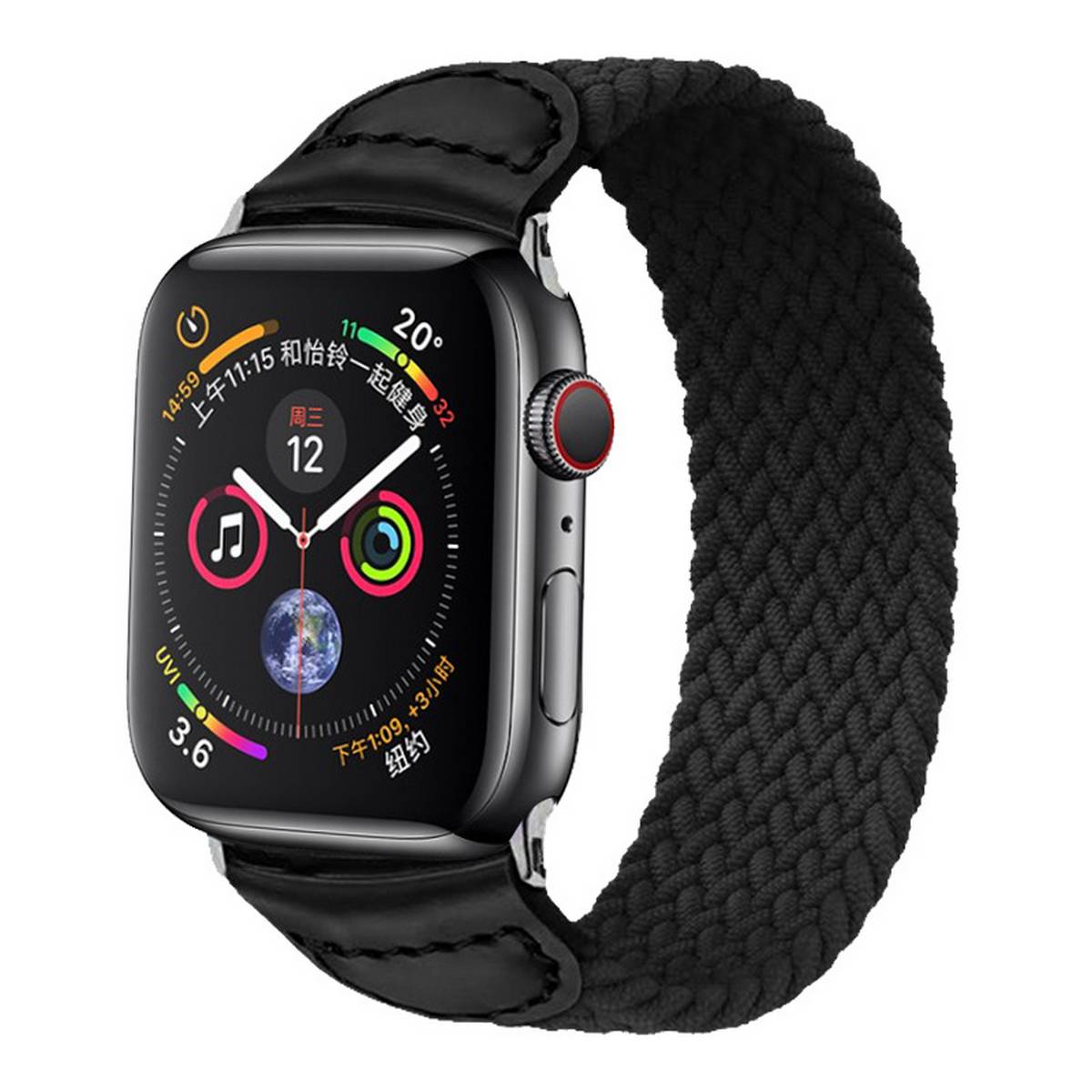 STRAP Stretchable Premium Quality Cloth Compatible For APPLE 38/40mm Series 1/2/3/4/5 - STRAP only – Detail View – Accesso...
