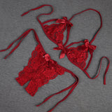 One Size (Fits:40-65 KGS) Bra Set Lingerie Set Women Trendy Underwear Bikini Three-point Set (weight:40-65 KGS) – Image 2 of 3