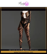 One Size Adjustable Women Breathable Jumpsuit Trend Mesh Fishnet Jumpsuit Lace Body Stockings BodyCon – Accessories Online...
