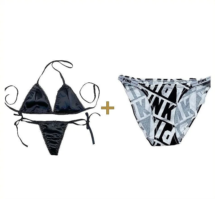 Bra Set & Panty Bundle – Silk Type Bra Lingerie Set with Premium Panty - image 2