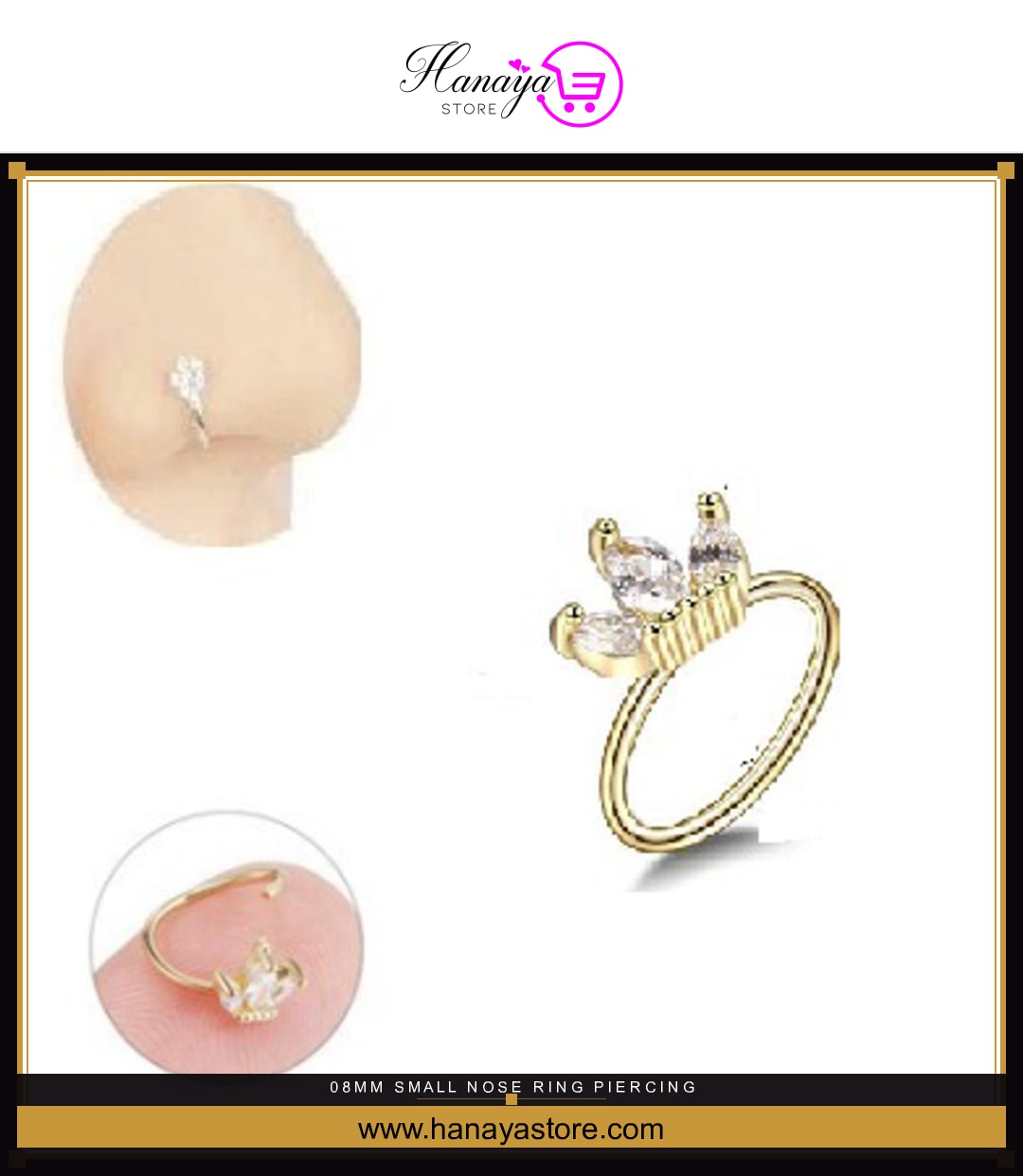 08mm Small Nose Ring Piercing Minimalist Nostril Jewelry – Nath Naak Ki Bali Nose Pin Body Jewelry Pakistan | Hanaya Store — hanayastore.com