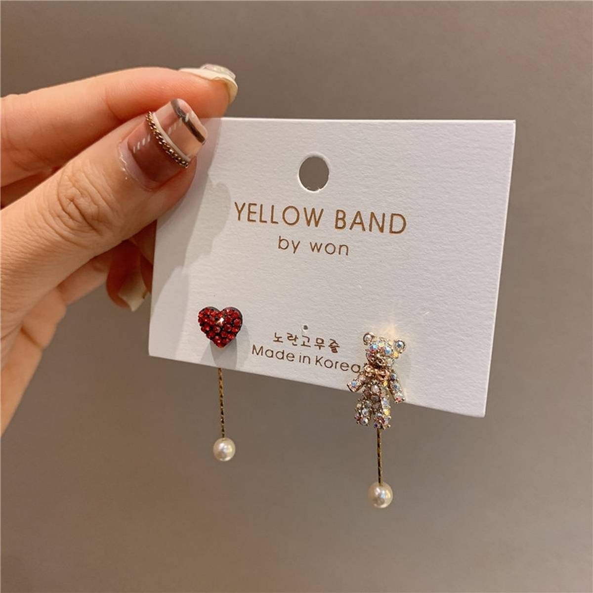 High Quality Cubic Zircon CZ Shinny Heart & Bear Party Wedding Trendy Earring – Accessories Online in Pakistan | Hanaya