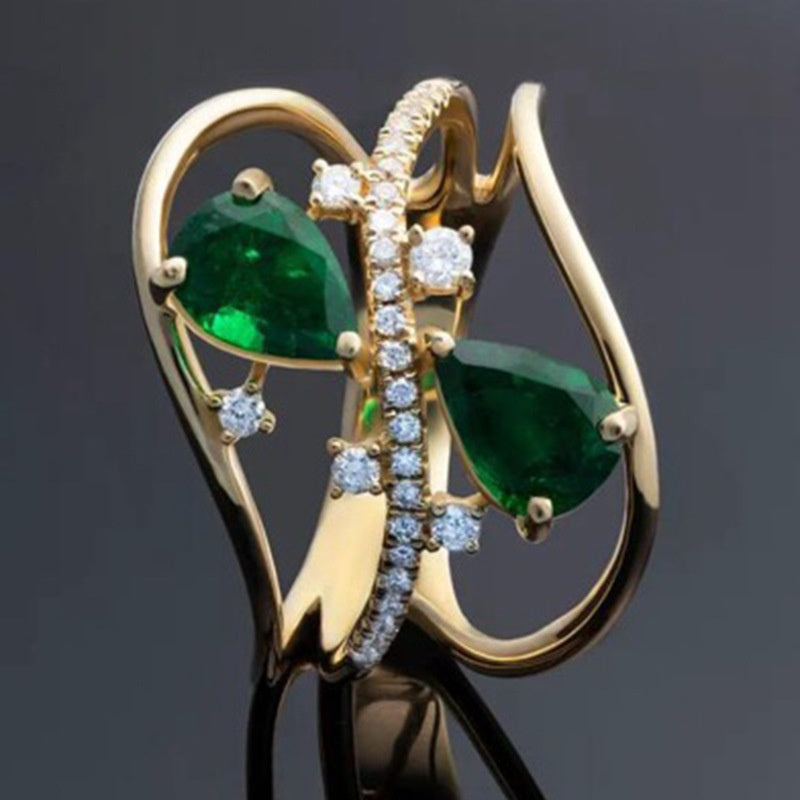 Trendy Big Heavy Crystal Stone Ring For Women