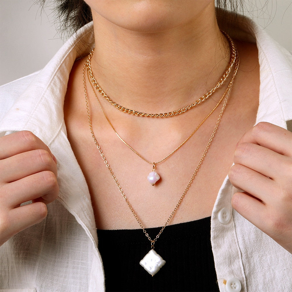 Trendy Classy Multi Layered Elegant Royal Necklace For Girls