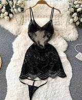 Premium Quality Night Dress Trendy Classy Stretch Body Con Mini Dress Sleepwear Lingerie Nightgown – Image 2 of 2