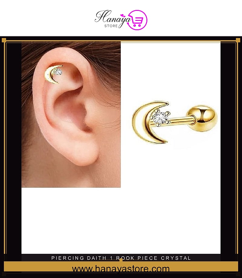 Piercing DAITH 1 ROOK Piece Crystal Cartilage Helix TRAGUS Stud Ear ORBITAL Piercing Plug LOBE SNUG Steel HELIX Earring – ...