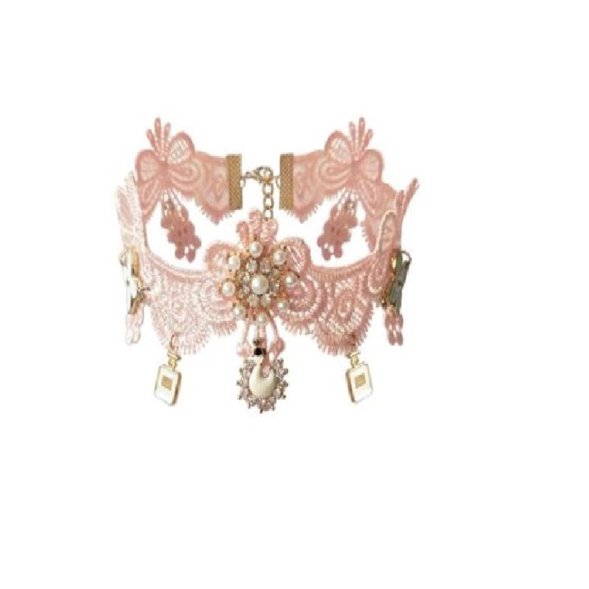 Premium Quality Elegant Vintage Lace Statement Choker Necklace – Accessories Online in Pakistan | Hanaya