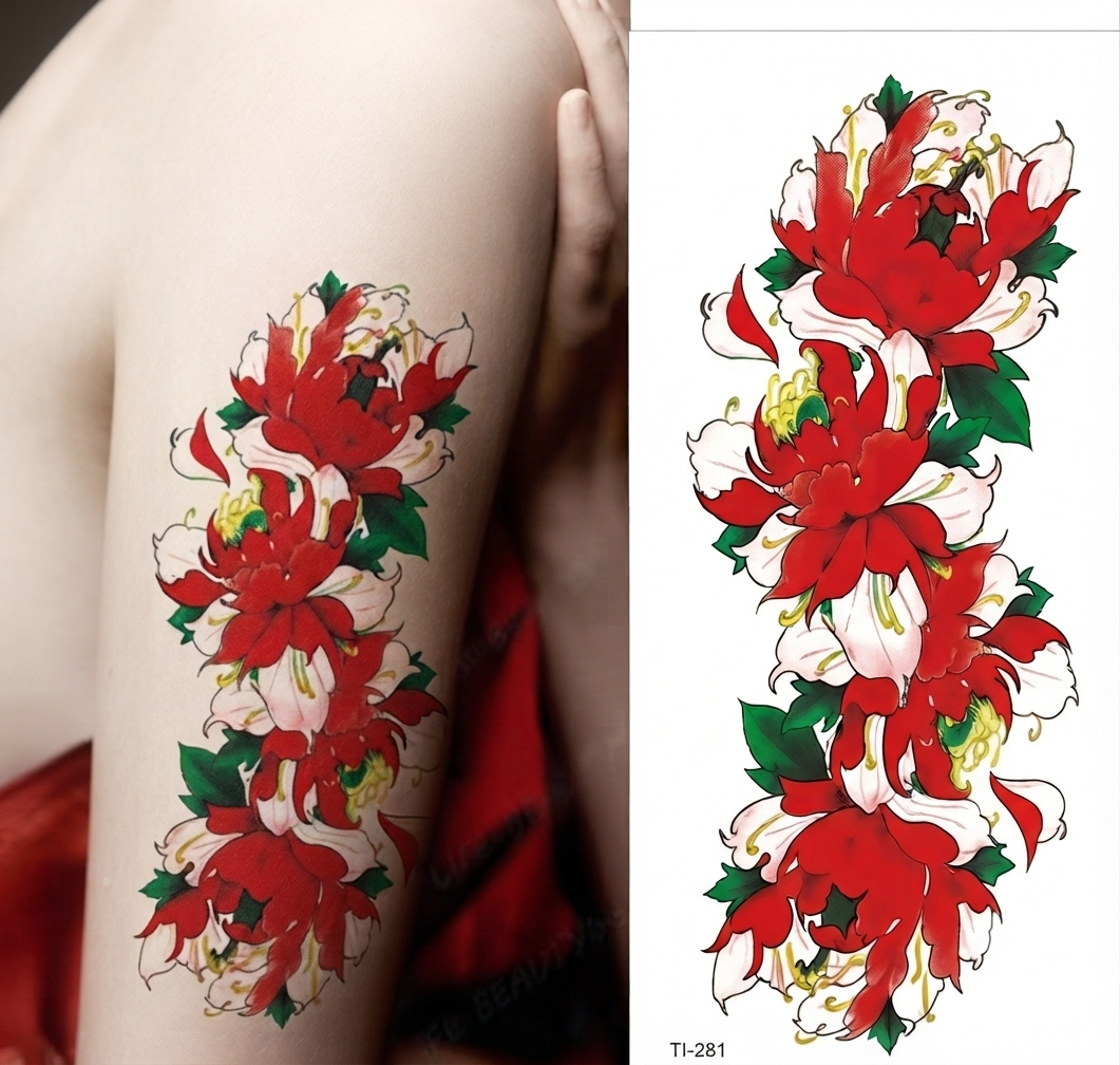 Waterproof Temporary Tattoo Sticker Face hand tattoo leg tattoo neck tattoo wrist tattoo thigh tattoo back tattoo arm ta