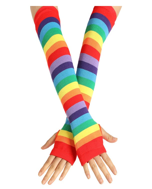 Stylish Classy Ribbed Knit Long Arm Warmers for Women Hijab Friendly Winter Gloves – Buy gloves online in Pakistan