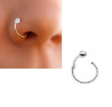 10mm Helix Nose Ring – 1pc Seamless Hinged Segment Clicker Body Jewelry – Close Up – Nose Jewelry | Hanaya Pakistan