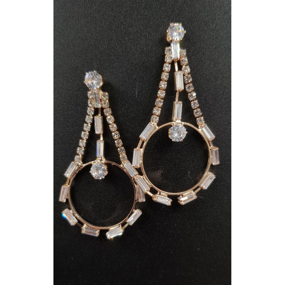 High Quality Cubic Zircon CZ Shinny Royal Party Wedding Classy Trendy Earring