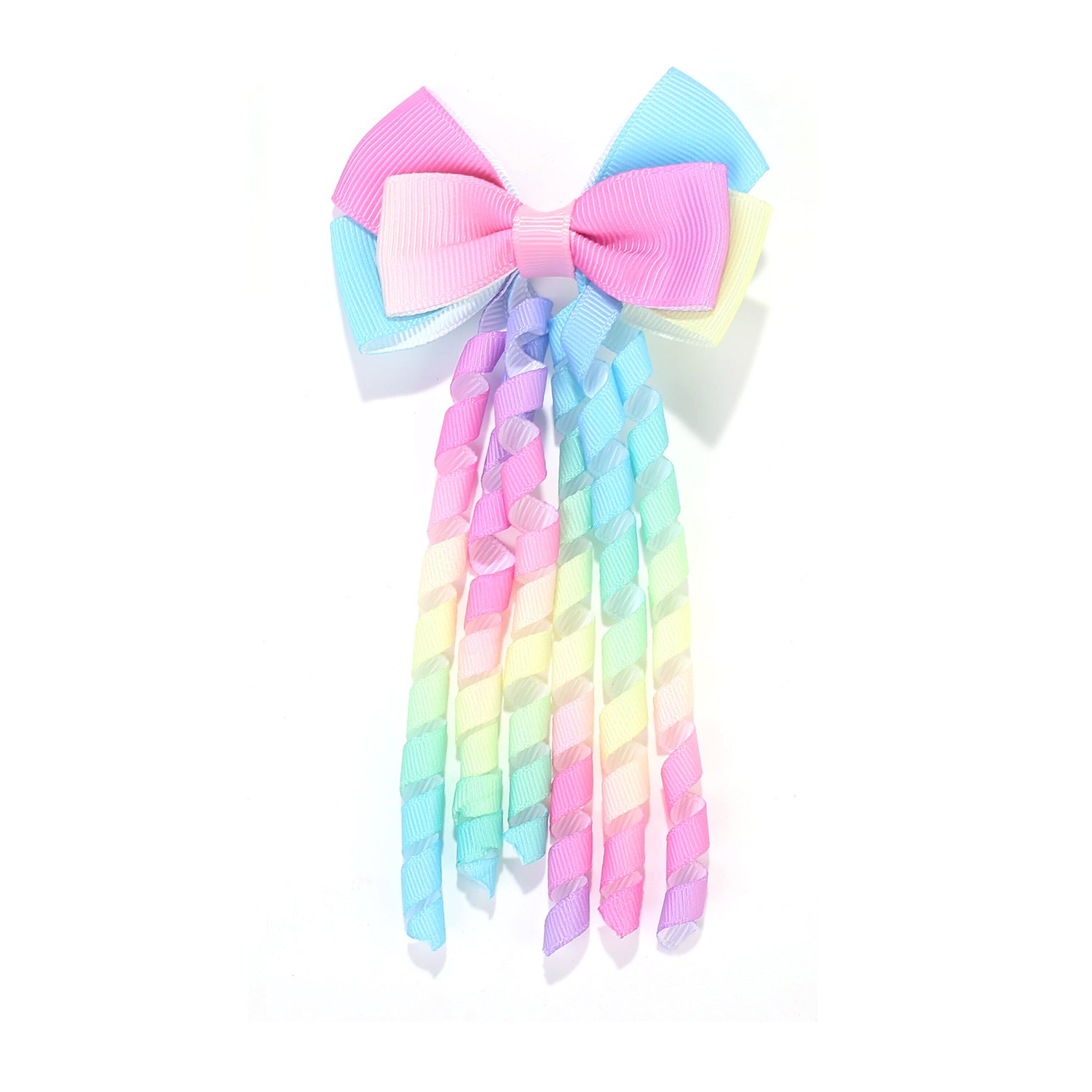 Colorful Bow & Tassel Hair Clips for Girls – Cute Curly Hair Accessories Set for Kids & Toddlers