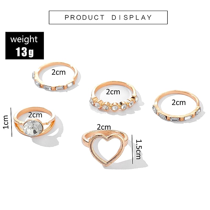 Elegant Trendy Fashion Jewelry Ring Set For Women – Close Up – Accessories | Hanaya Pakistan