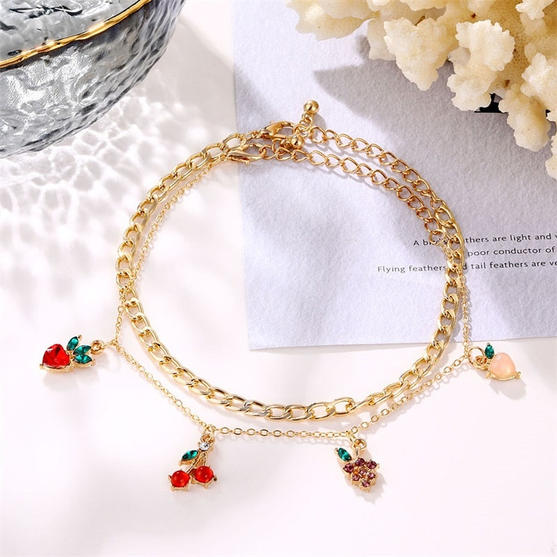 Elegant Two Layered Party Wedding Fashion Anklet for Girls Stylish Anklet for Girls Stylish Korean Fashion Fashion Jewellery Shop Jewelry Fine Jewelry Anklet Jewellery Collection Jewellery Fashion Jewelry Fashion Accessory Fashion Set – Image 3 of 3