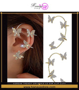Korean Trendy Crystals CZ Ear Clip Cuff – Elegant, Adjustable, High-Class Style – Earrings Online in Pakistan | Hanaya