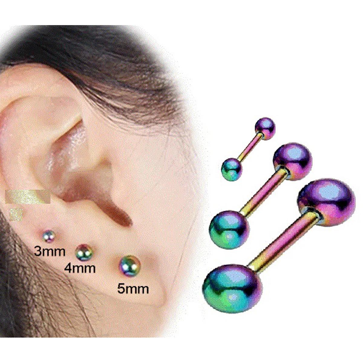 3 Pieces Steel Ear Plug Piercing Barbell Cartilage Ear Jewelry – Detail View – Accessories for Women Pakistan | Hanaya
