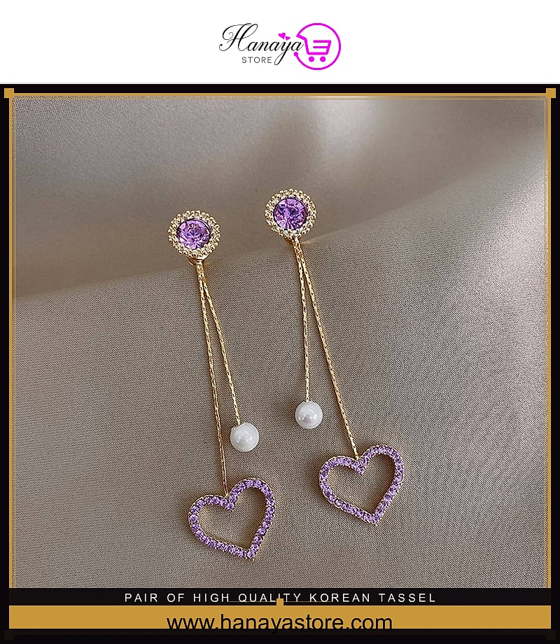 Pair Of High Quality Korean Tassel Elegant Stylish Earring – Accessories Online in Pakistan | Hanaya