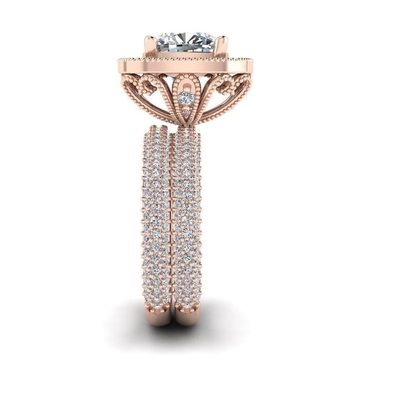 Trendy High Class 2 Pieces Gem CZ Ring For Women – Image 3 of 3