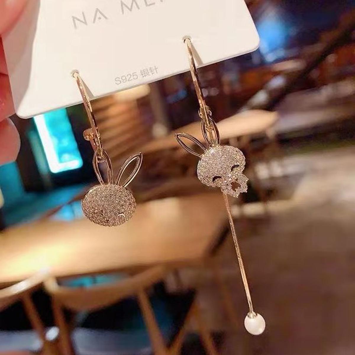 Irregular Cartoon Crystal Earrings – Trendy & Elegant Jewelry for Girls – Earrings Online in Pakistan | Hanaya