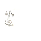 2 Pieces Spiral Cartilage Helix Stud Tragus Ear Piercing Earring For Girls – Helix Tragus Daith Conch Body Piercing Jewelry Pakistan | Hanaya Store