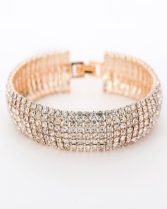 Fully Shinny Crystal Bracelet Zircon Full Rhinestone – bracelet Online in Pakistan | Hanaya