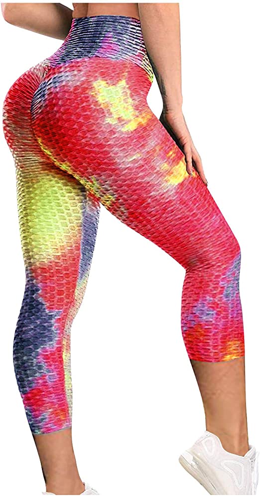 Women Honeycomb 3 4 Leggings Sports Compression Yoga Running Gym Trouser – Buy stockings, tights & leggings online in Pakistan