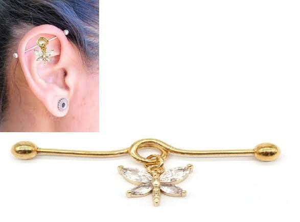Unique Industrial Cartilage Jewelry Steel 38mm Ear Plug 14G Piercing – Earrings Online in Pakistan | Hanaya