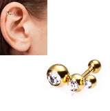 1 Piece Crystal Trendy Classy Cartilage Helix Stud Piercing Earring – Close Up – Accessories | Hanaya Pakistan