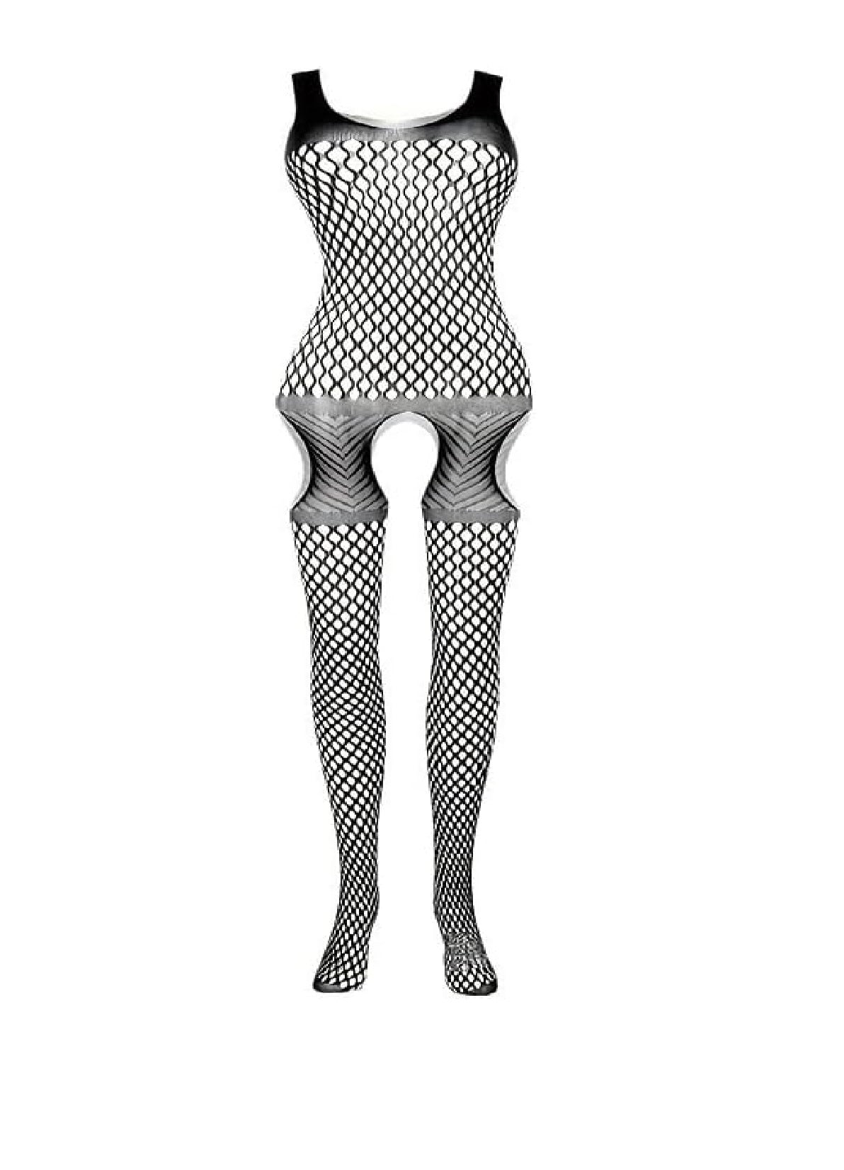 Women Breathable Trendy Full Body Mesh Fishnet Lace Body Stockings