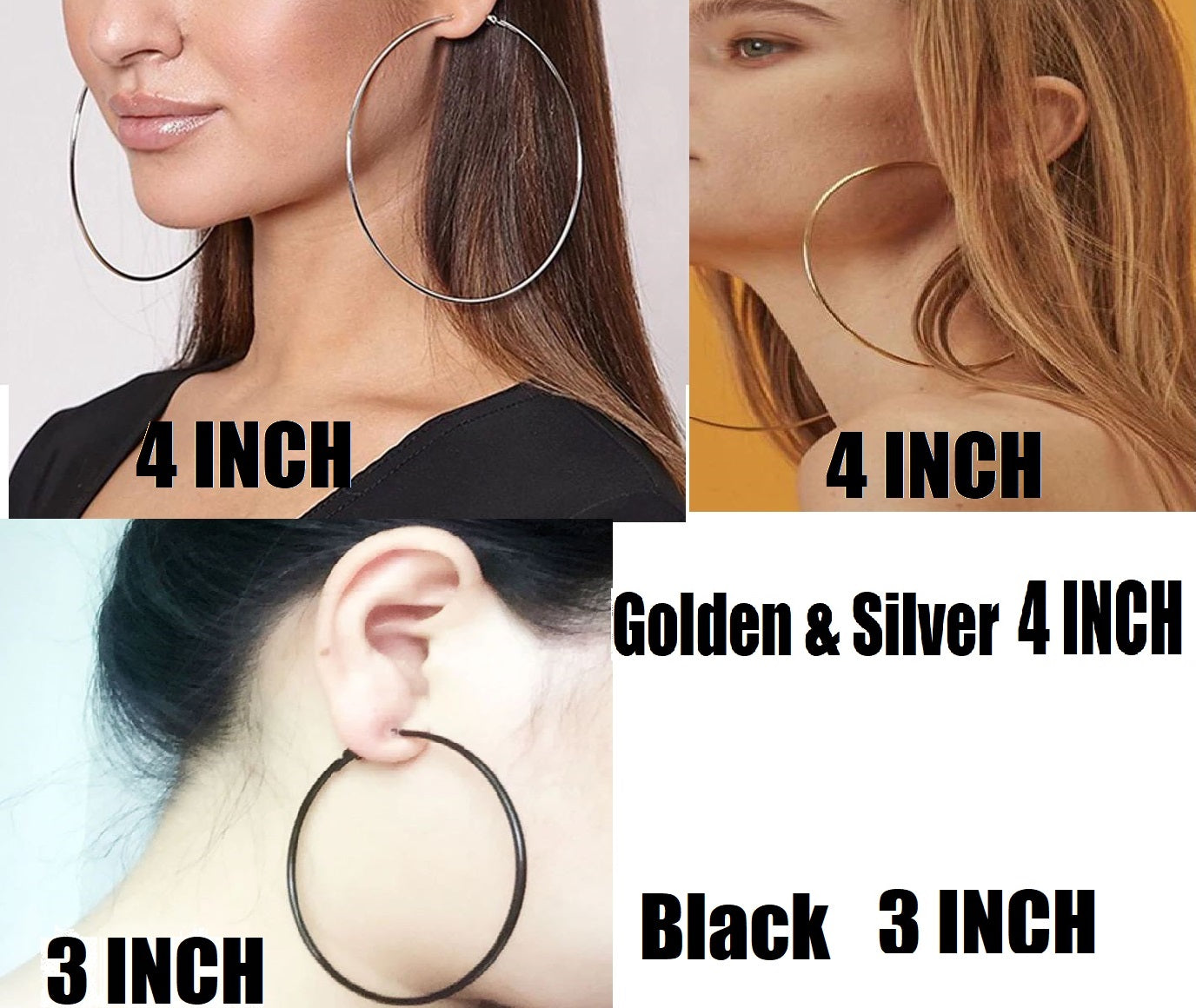 3 Pairs Classy Hoop Elegant Earrings Pack – Earrings Online in Pakistan | Hanaya