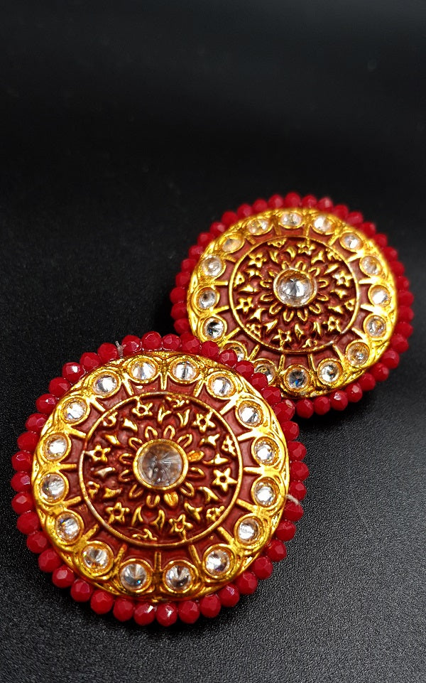 Meenakari Love Trendy Traditional Classy Party Wedding Earring For Girls – Image 2 of 3