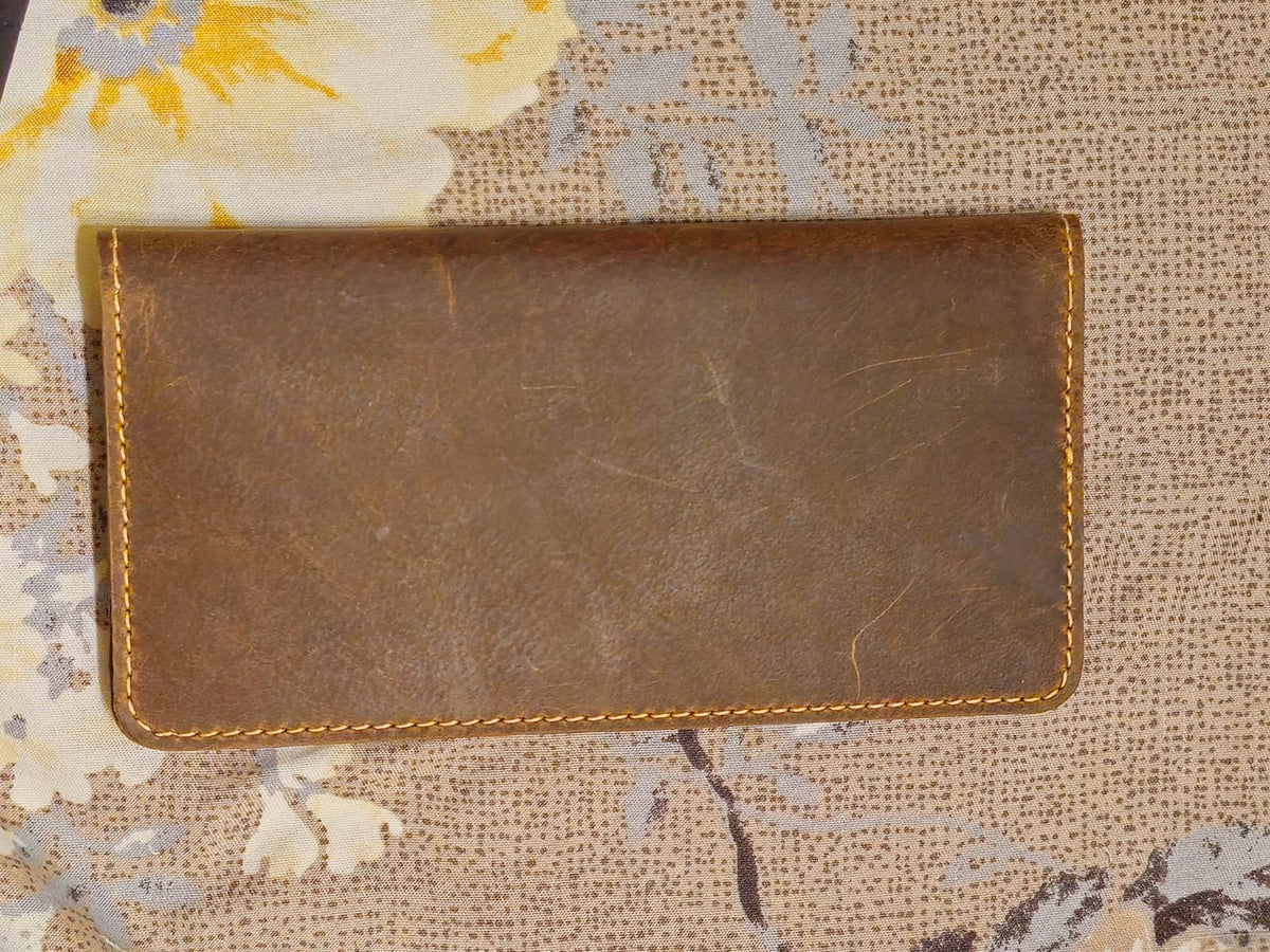 Genuine Leather Wallet for Men | Crazy Horse Pull-Up Cowhide Bifold Wallet with Card Slots & Cash Compartment