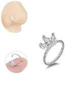 Close-up of 0.8mm small nath pin with crystal stud – daily wear naak ki bali Pakistan