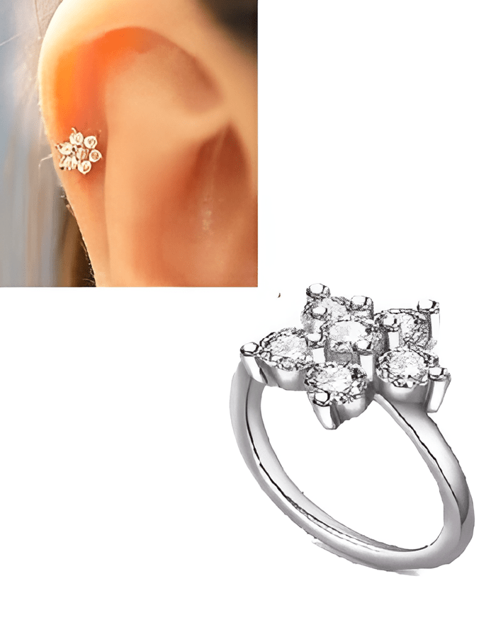 Cartilage Piercing Clicker – 0.8mm Thin Stud Tragus Earring for Women - Hanaya Store
