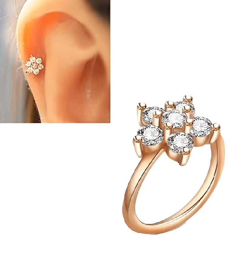 Cartilage Piercing Clicker – 0.8mm Thin Stud Tragus Earring for Women - Hanaya Store