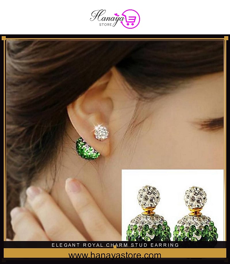 Elegant Royal Charm Stud Earring Fashion Jewelry – Accessories Online in Pakistan | Hanaya