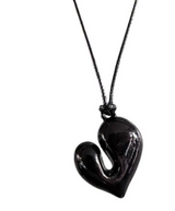 Trendy Shiny Big Love Heart Necklace Fashionable Statement Jewelry for Women – Close Up – Accessories | Hanaya Pakistan