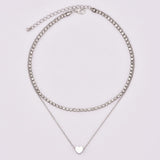Trendy Classy Elegant Royal Crystal Heart Necklace – Close Up – Accessories | Hanaya Pakistan