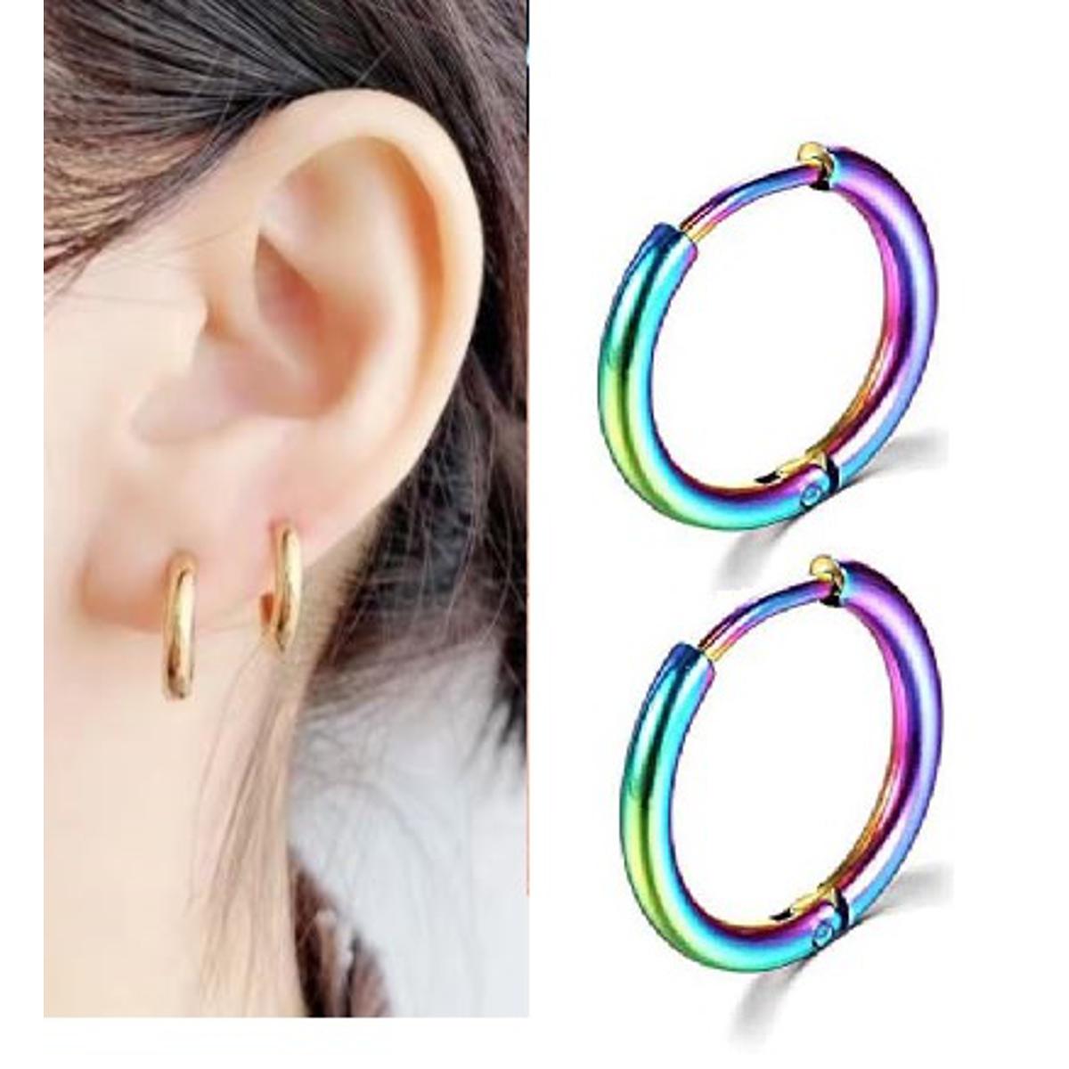 Trendy Exaggerated Big Circle Earrings Wild Circle Ring Pendant Earring – Close Up – Earrings | Hanaya Pakistan
